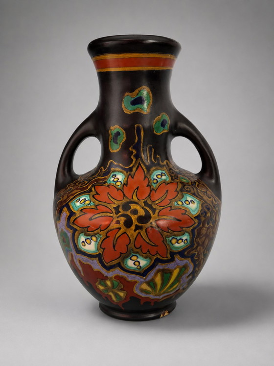 Ivora Gouda 'Princess' Art Deco Ear Vase – ca. 1925 – 30 cm – Ceramic (photo 5 of 7)