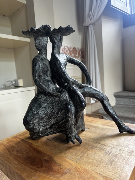 Saskia Pfaeltzer – "Bruidspaar" Large Bronze Sculpture (2002)