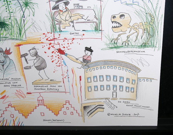 Image 1 of Schlote, Wilhelm - Francoforte sul Meno - Disegno originale - firmato UNIKAT