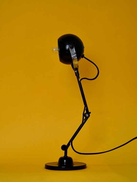 Image 1 of Vintage BHV Space Age "Eyeball" Desk Lamp - Mid-Century Modern - Black & Chrome