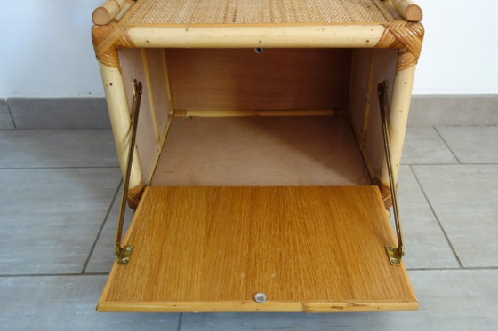 Staande spiegel van riet en bamboe, jaren 70/80 – Rattan, Wicker (photo 13 of 17)