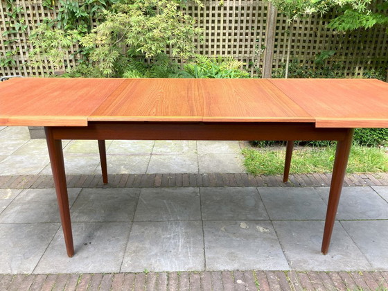 Image 1 of Mesa de comedor danesa extensible de teca de Aage Schmidt-Kristensen para Fritz Hansen