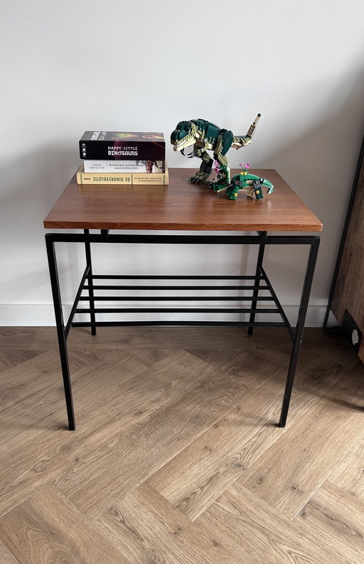 Teak/Metal side table 'Pastoe'
