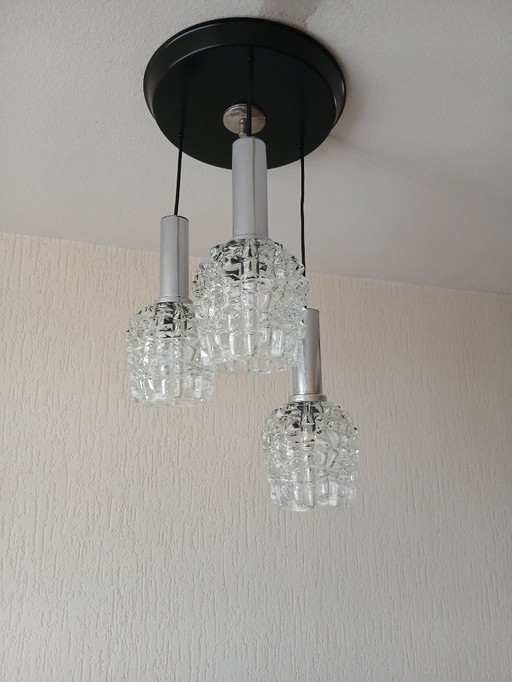 Lampe Cascade - Verre - Chrome - Vintage - 1960s