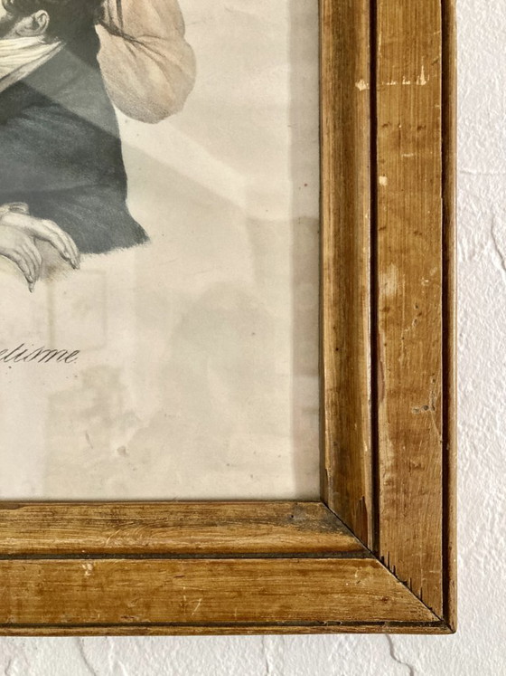 Image 1 of Acquaforte con aggiunta di colore, "Magnetismo", da un'opera di Boilly, XIX secolo.