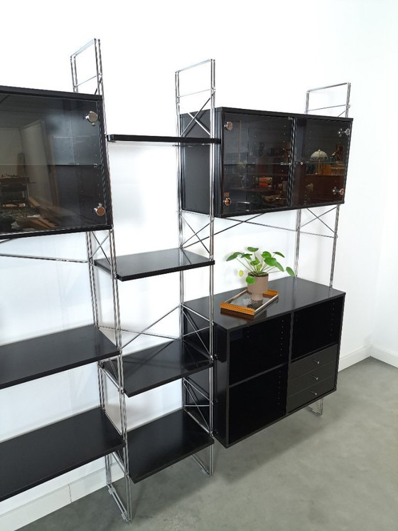 Image 1 of Armoire modulaire Denka de design danois, supports et étagères chromés