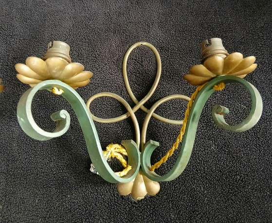 Apliques de pared de hierro forjado estilo Art Déco, al estilo de Leleu, 1940. – Iron (photo 7 of 8)