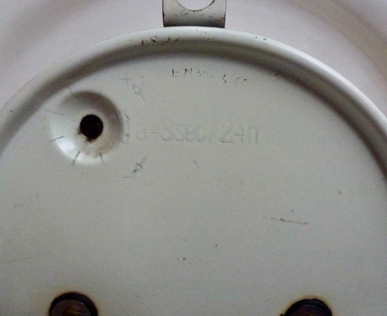 Image 1 of Vintage Junghans wall clock, mint green and gold accents, mid-20th century, Germany