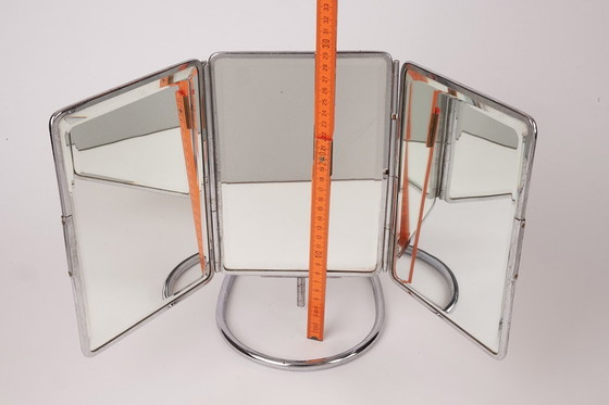 Image 1 of Espejo tríptico de oftalmólogo raro de la década de 1930