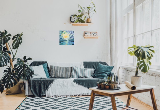 Image 1 of Soon - light on water - stylized impressionist painting