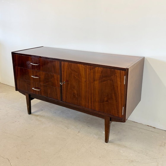 Image 1 of Subtle high-gloss sideboard in Scandinavian style