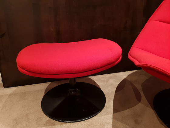 Image 1 of Artifort F510 Lounge Armchair With Matching Hocker