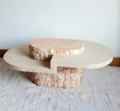 1980 Brutalist Mactan Stone Coffee Table