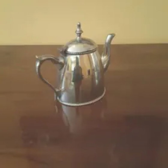 Vintage verzilverde koffiepot — Klassiek Italiaans servies – Decoratieve objecten, Other (photo 5 of 7)