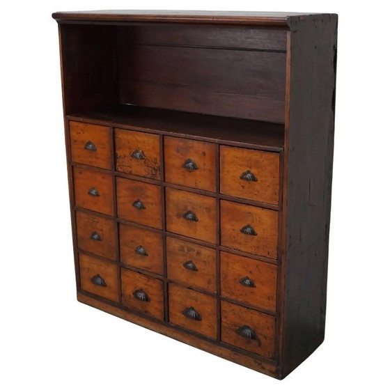 Image 1 of Antiker Apothekerschrank aus viktorianischer Zeit, gefertigt aus Hartholz und Kiefernholz