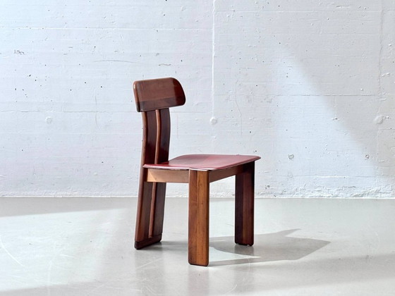 Image 1 of Sapporo dining set in walnut wood by Mario Marenco for Mobilgirgi, Italy, 1970s