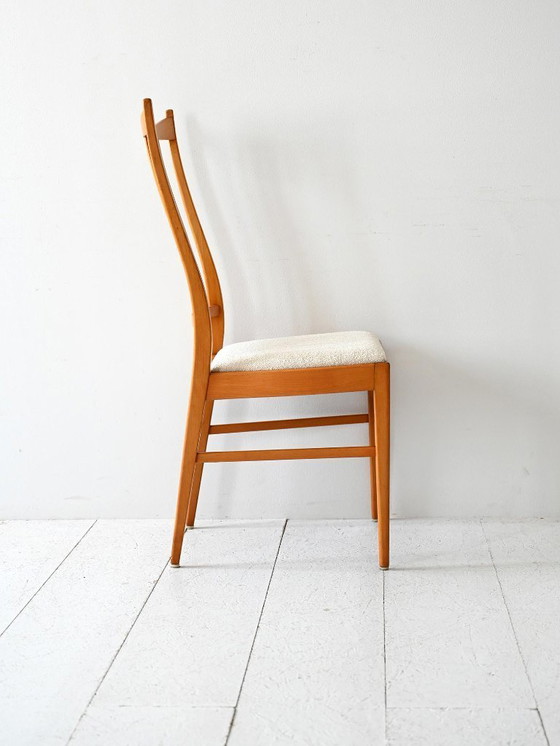 Image 1 of Set of 4 Vintage Scandinavian Beech Chairs from the 1950s