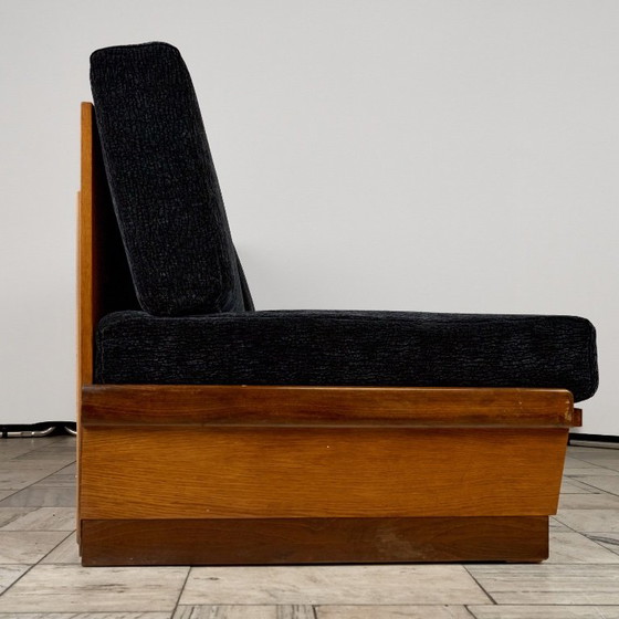 Art Déco Sofabed by Jindřich Halabala for UP Závody, 1950s, Czechoslovakia – 3-5 seaters, Textile, Wood (photo 11 of 17)
