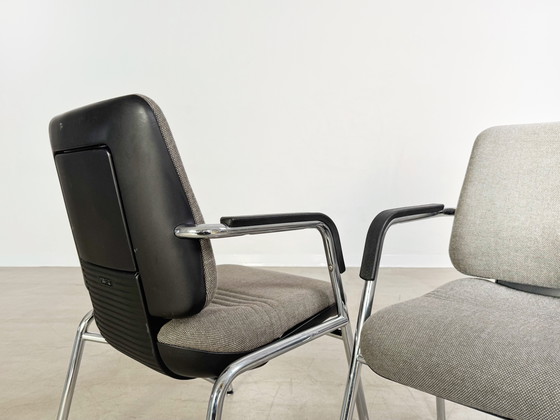 Image 1 of Lot de 3 chaises originales Drabert Chaise de conférence Accoudoirs Vintage