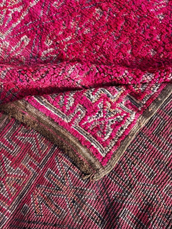 Image 1 of Pink Moroccan Boujad Rug 190x310 cm - Handwoven Wool Area Rug from Haouz- Boho Decor