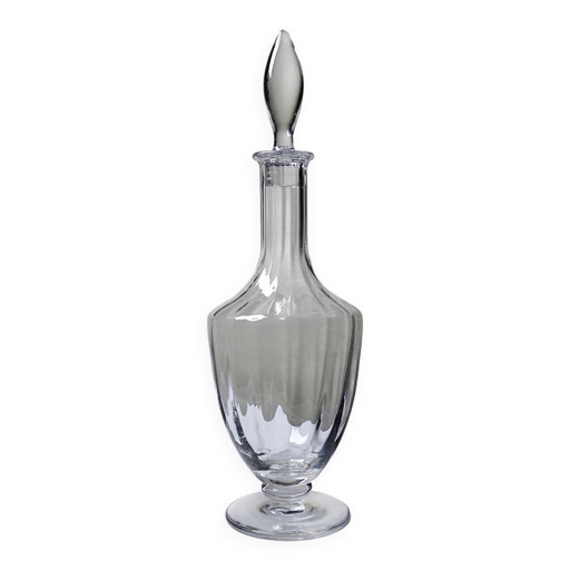 Large crystal decanter from Sèvres, vintage 1970s-1980s.