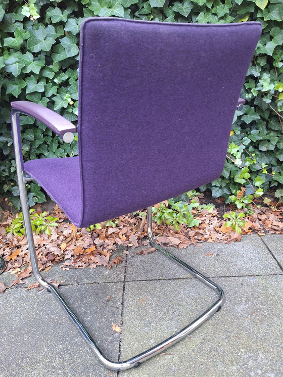 Image 1 of 4 sedie Leolux in lana viola