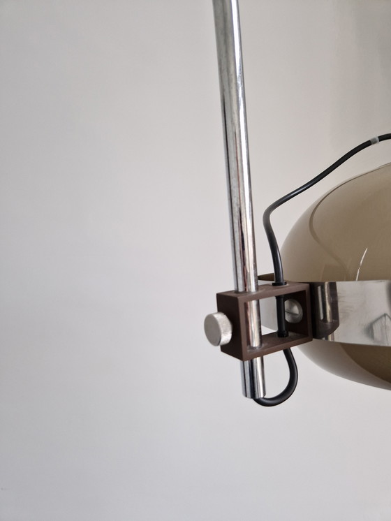 Image 1 of Lampada ad arco vintage cromata a forma di fungo, design Dijkstra