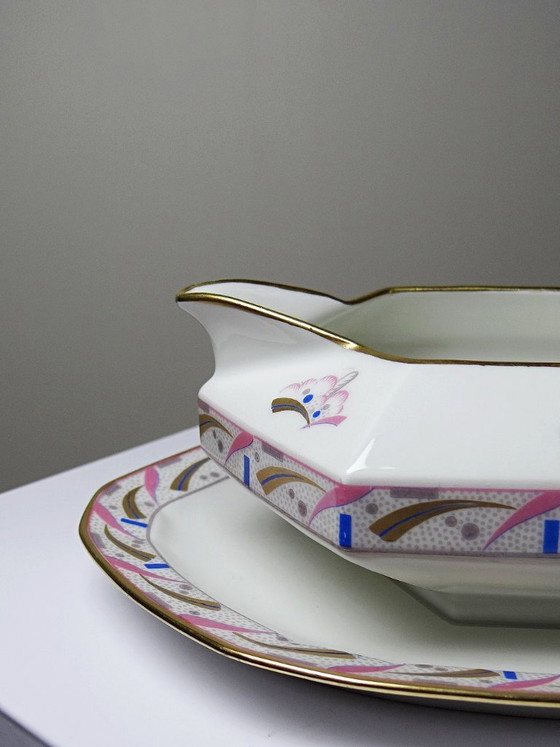 Image 1 of Saucière Art Déco porcelaine de Limoges Bernardaud B&Co Unique