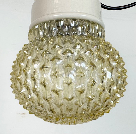 Image 1 of Vintage witte porseleinen hanglamp, jaren 70