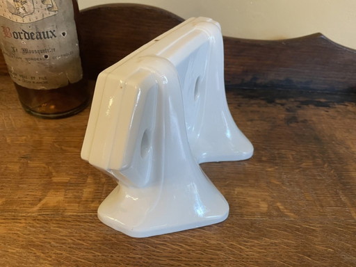 Toothbrush Holder Art Deco 1930 French porcelain