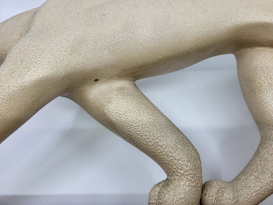 Image 1 of Panther of Saint Radegund in crisp earthenware, France, Art Deco, 1935