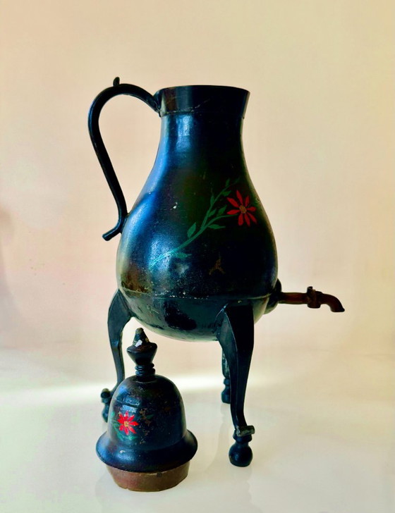 Biedermeier Tap Pot (1830-1850), Decorative Objects, Metal, Black (photo 3 of 5)