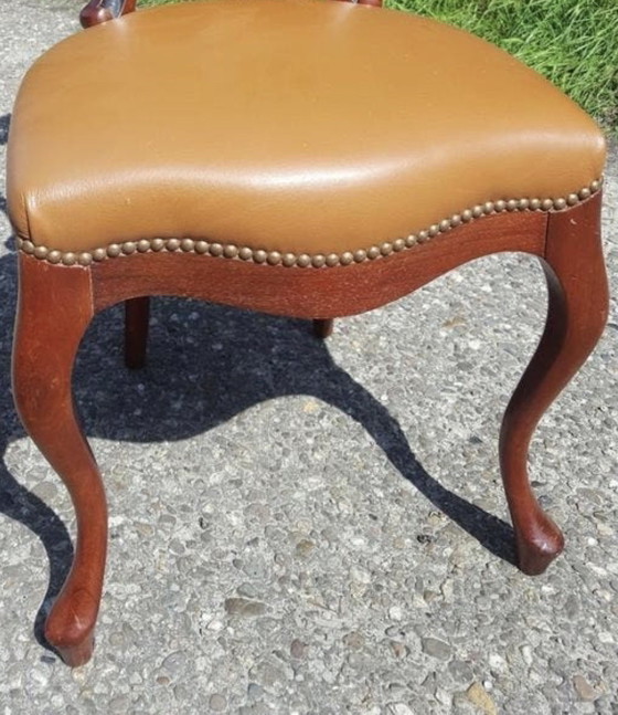 Image 1 of 4 Horrix Barock-Esszimmerstühle im Biedermeier-Stil aus Leder