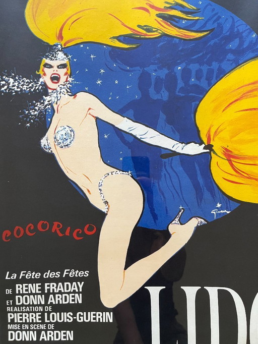 Affiche Cocorico du Lido dessinée par René Gruau, 1981