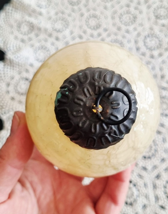 Ornements vintage pour sapin de Noël, Objets déco, Métal, Verre, Crème (photo 5 sur 14)