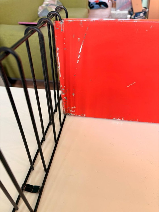 Image 1 of Mensole da parete vintage Tomado – metallo nero e mensole colorate