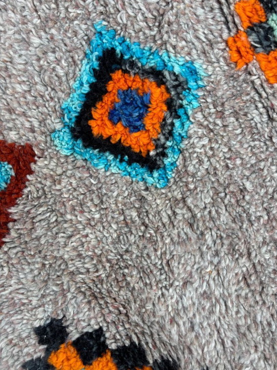 Image 1 of Colorful Moroccan Berber Rug 300X200cm- Authentic Handwoven Wool Carpet, Checkered Berber Rug - Beni ourain Rug - Handmade rug