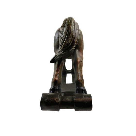 Image 1 of Stoer Houten Schommelpaard – Retro / Vintage Decoratie