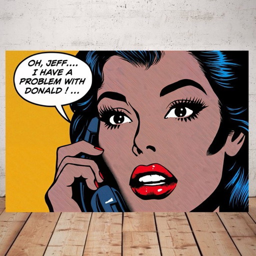 Foto auf Plexiglas gedruckt / Limitierte Auflage / Roy Lichtenstein Stil / Originaldekoration / Pop Art