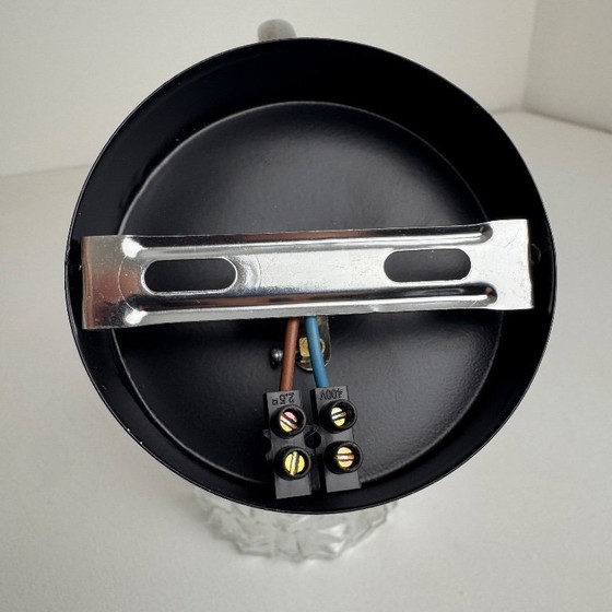 Image 1 of Applique da parete in vetro vintage con design a "punta di diamante"