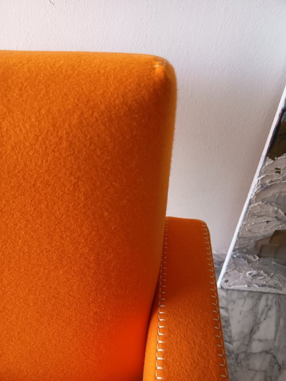 Image 1 of Fauteuil CASSINA Utrecht 637 en Laine Kvadrat Orange 13L par Gerrit Thomas Rietveld