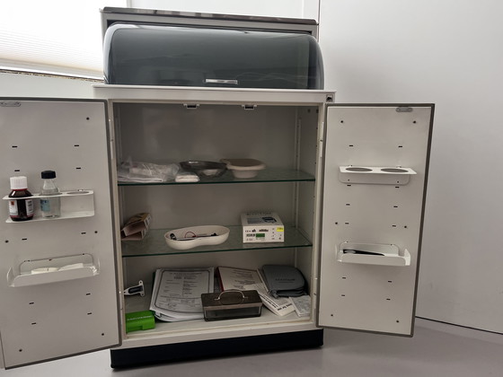 Image 1 of Schmitz vintage rolling doctor's cabinet/medicine cabinet