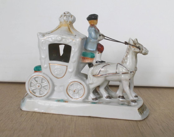 Image 1 of Nice, vintage porcelain carriage figurine, Offtriart, 1950s