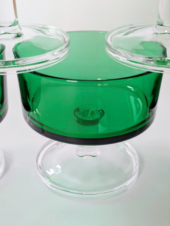 Image 1 of Set di 6 tazze da sorbetto Luminarc di metà secolo | Rosso rubino | Vetreria francese