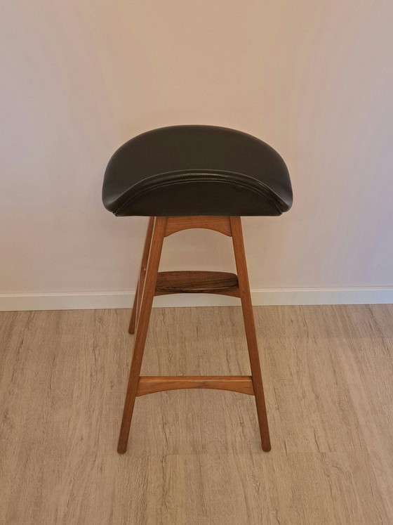 Image 1 of Originele Erik Buch OD-61 barkruk – Teak – O.D. Møbler Denemarken – Mid-Century Modern