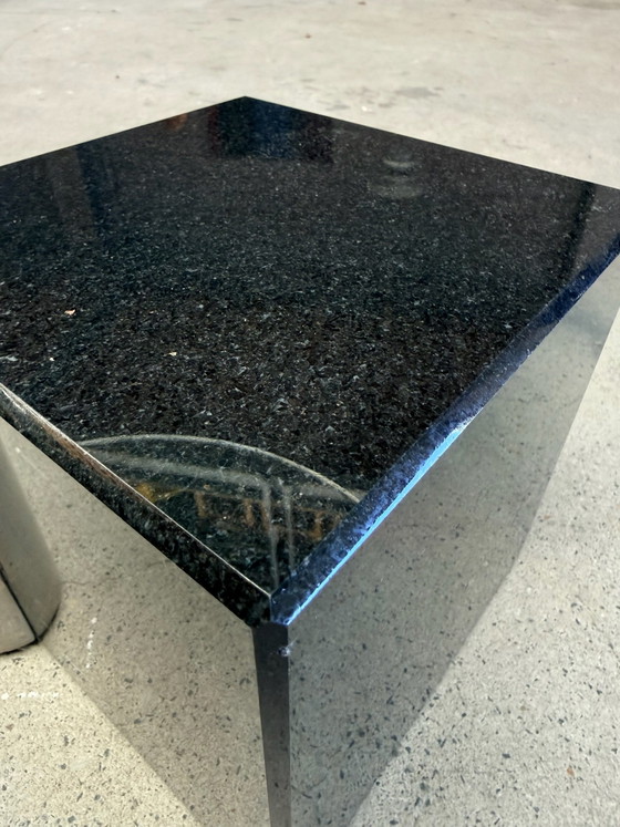 Metaform HK-2 Side table, Hank Kwint (stock:2), Glass, Metal, Black (photo 6 of 9)
