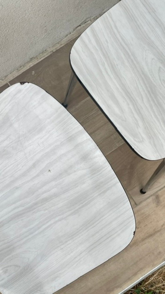 Coppia di sedie vintage in formica – Sedie da pranzo, Metal (photo 12 of 29)