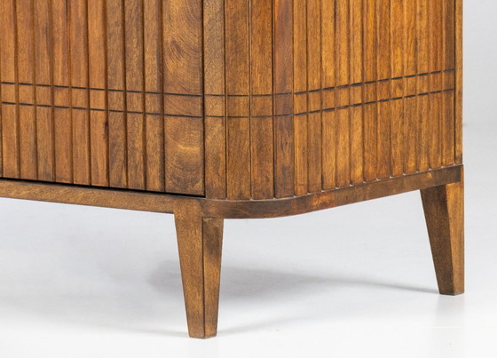 Image 1 of Japandi dressoir | massief mangohout | latten front | 112cm