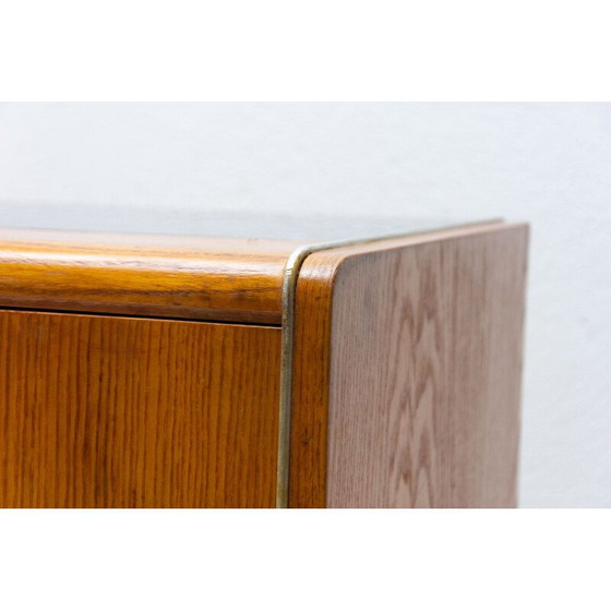 Image 1 of Vintage sideboard in beech and opaxite glass by Hubert Nepožitek and Bohumil Landsman for Jitona, 1960