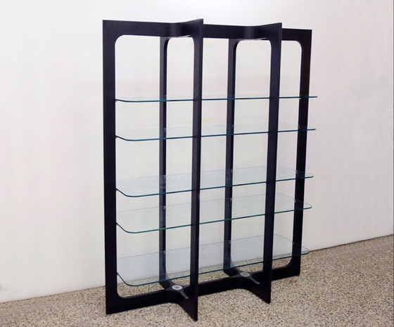 Image 1 of Wood and Glass Bookcase from Bernini, 1970